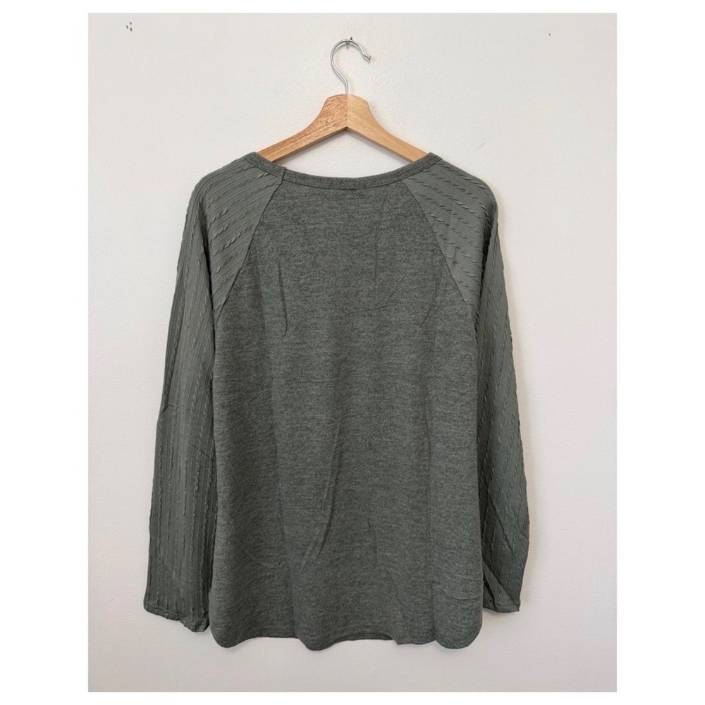 SAMPEEL‎ Women's Crewneck Sweatshirt Tunic – Green – Size XL - Picture 4 of 4